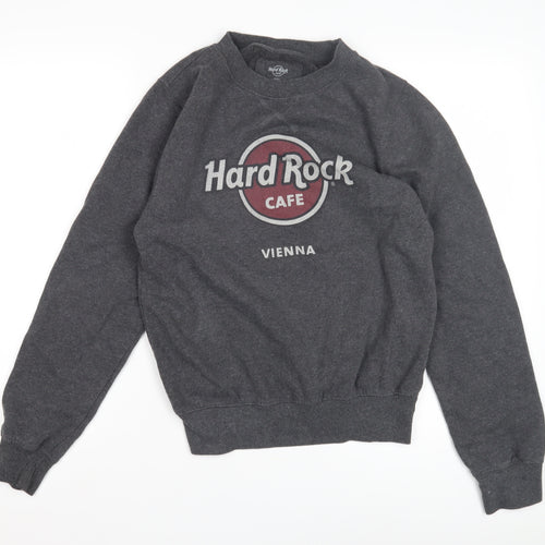 Hard Rock Cafe Grey Unisex Sweatshirt, S, Music Theme