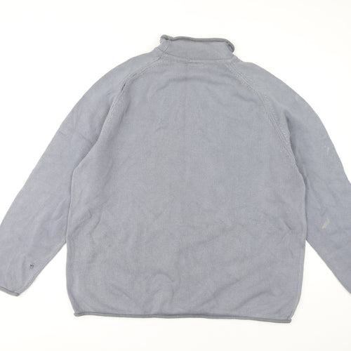 Next Men's XL Grey Pullover Jumper, Casual High Neck