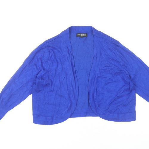 Debenhams Women's Blue Open Front Cardigan - Size 12
