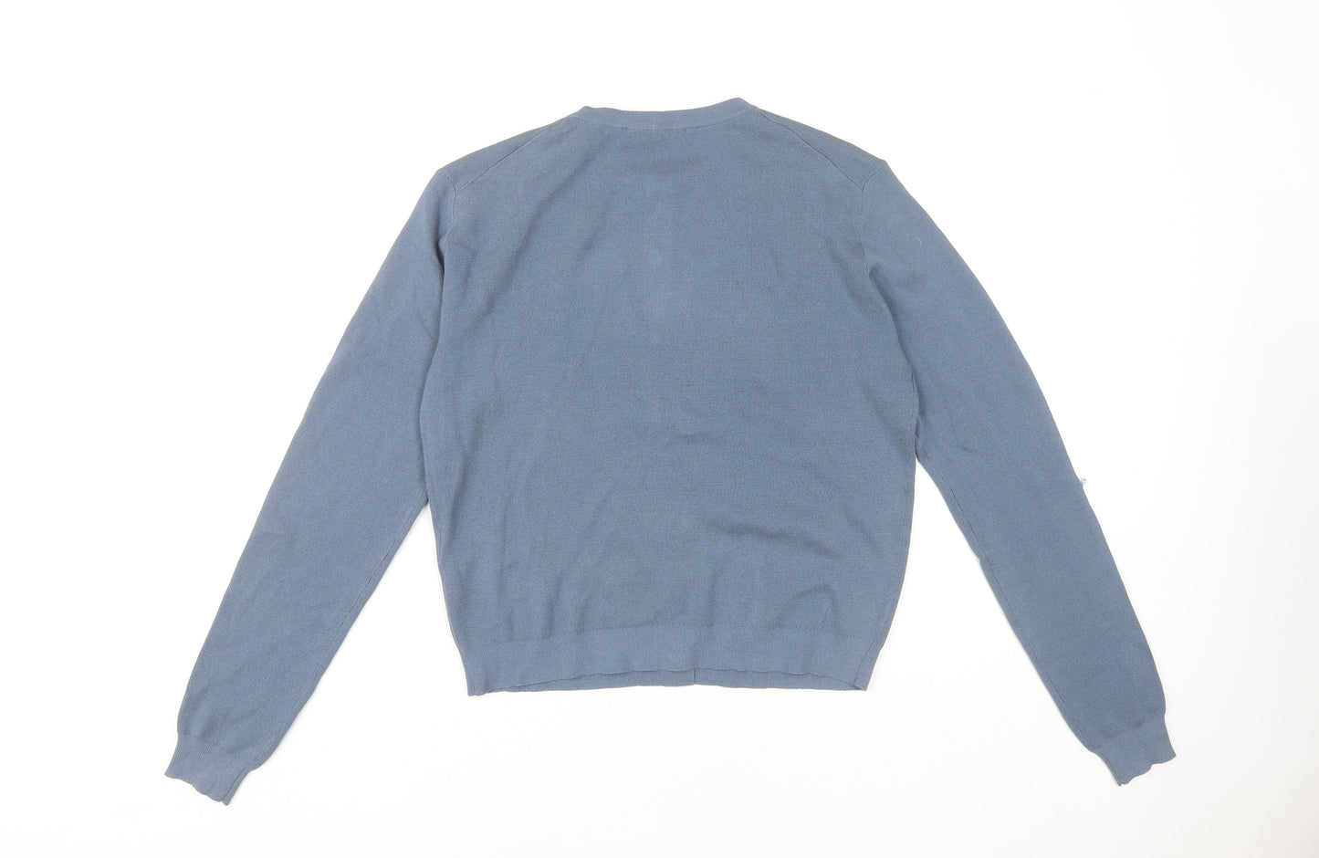 Zara Women's Blue Cardigan, Size 8, Crew Neck Knit