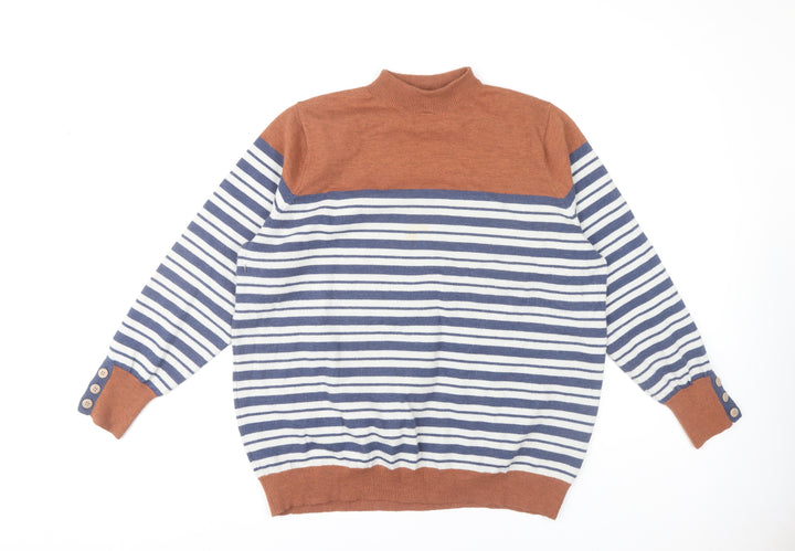 Julipa Women's Multicoloured Striped Pullover Jumper