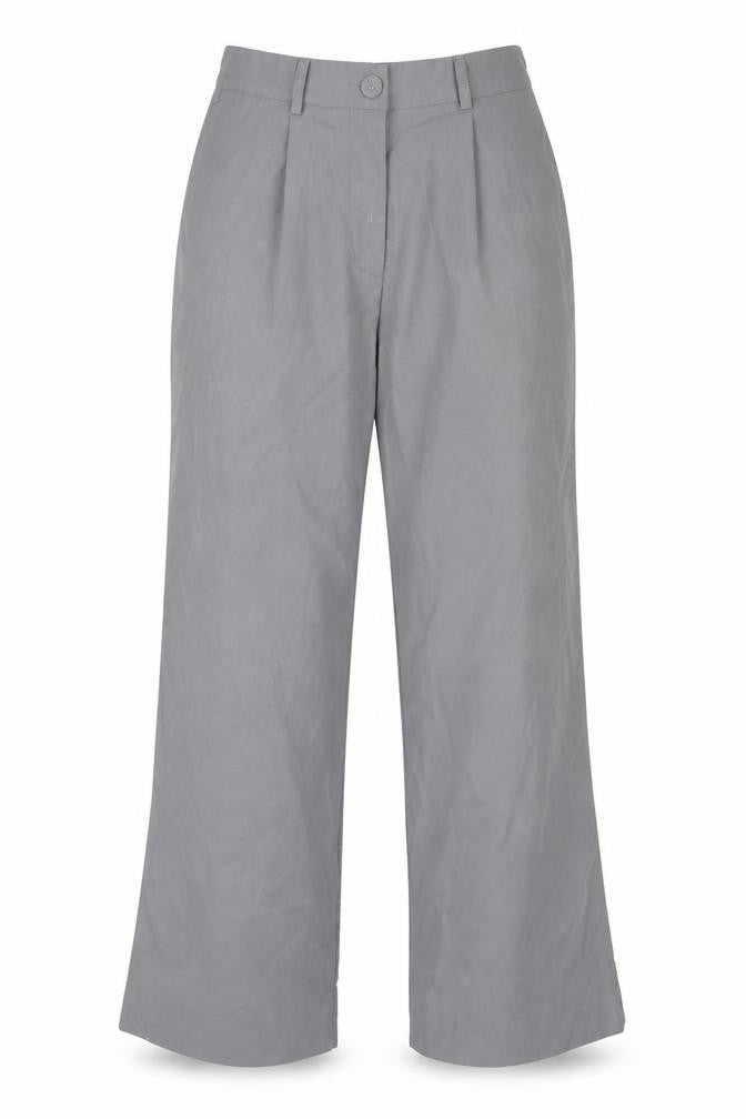 Front view of PRETTYLITTLETHING Women's Grey Trousers, size 8