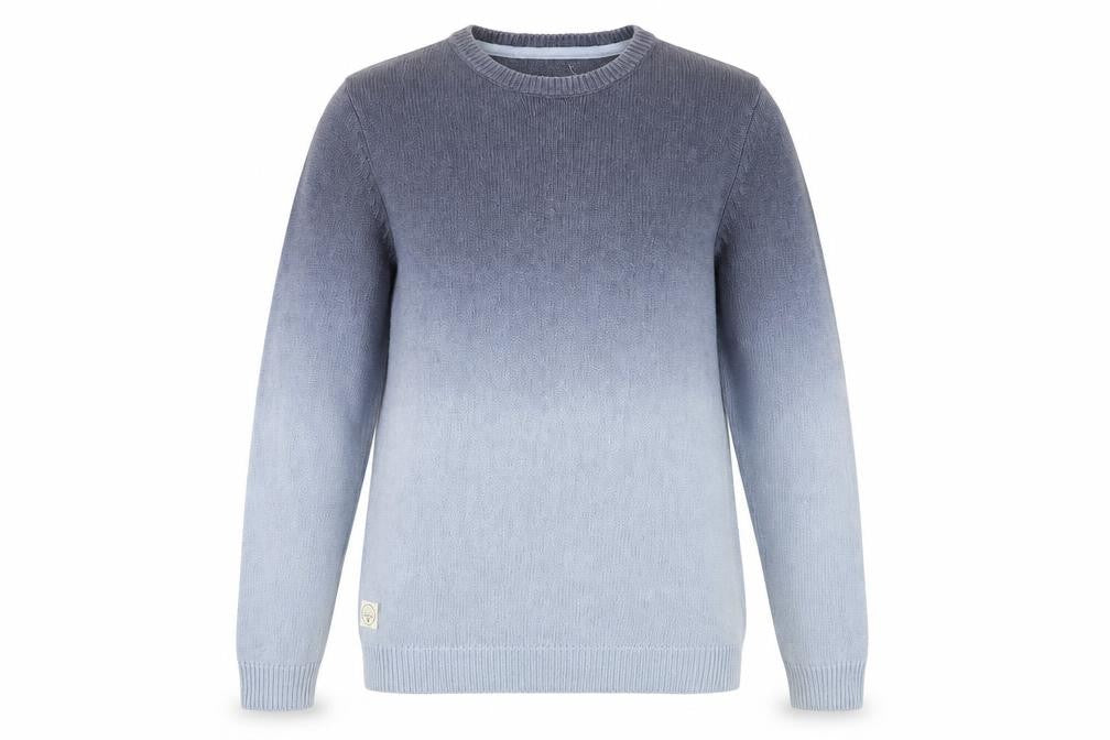 Front view of Native Youth unisex blue jumper, size L