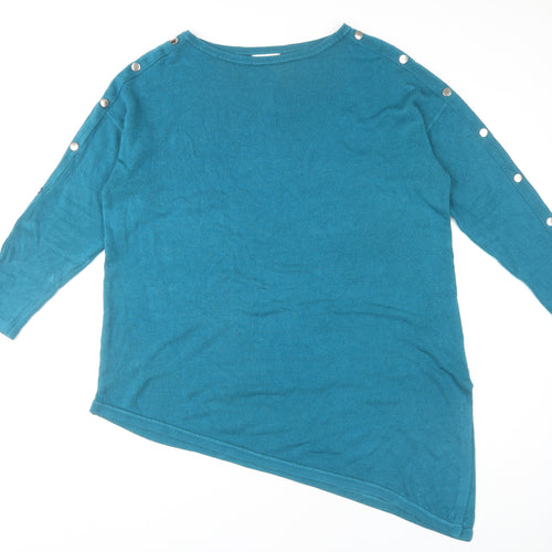 JD Williams Women's Blue Acrylic Pullover Jumper
