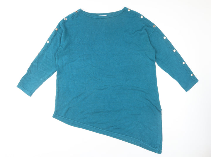 JD Williams Women's Blue Acrylic Pullover Jumper