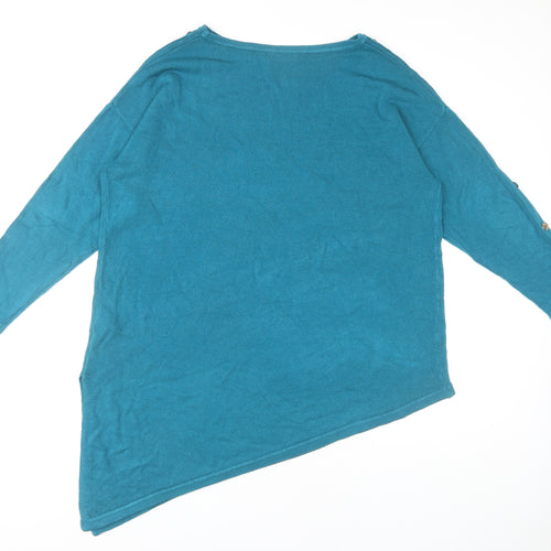 JD Williams Women's Blue Acrylic Pullover Jumper