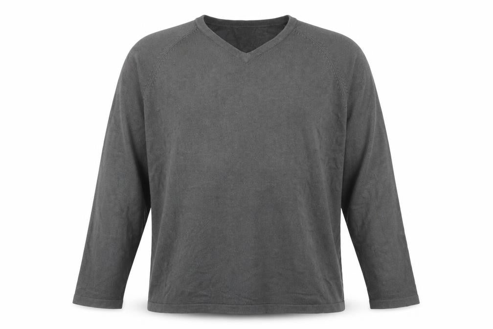 Front view of Zantos Men's Grey XL Acrylic jumper