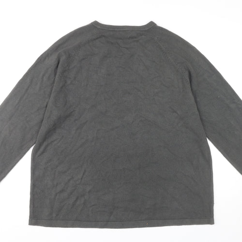 Zantos Men's Grey XL Acrylic Pullover Jumper