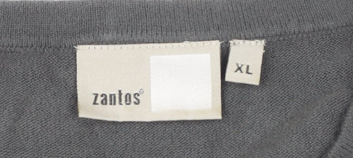 Zantos Men's Grey XL Acrylic Pullover Jumper