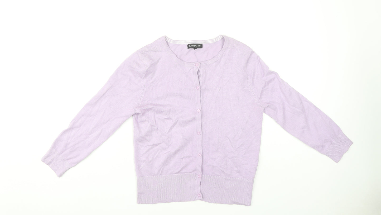 Debenhams Women's Purple Cardigan Size 12