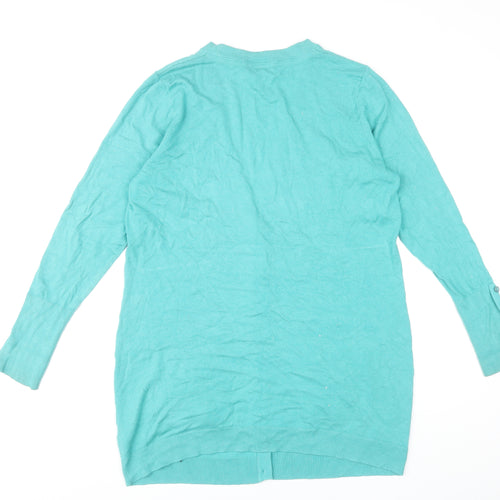 Marks and Spencer Women's Green V-Neck Cardigan, Size 16