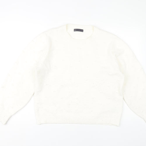 Marks and Spencer Women's White Pullover Jumper L