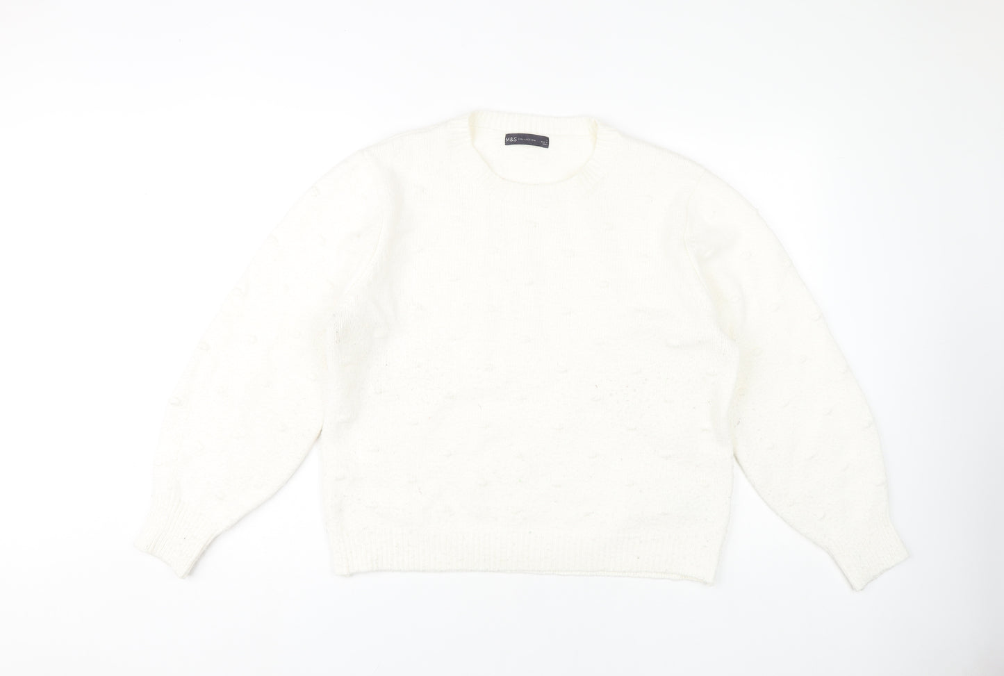 Marks and Spencer Women's White Pullover Jumper L