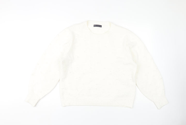 Marks and Spencer Women's White Pullover Jumper L