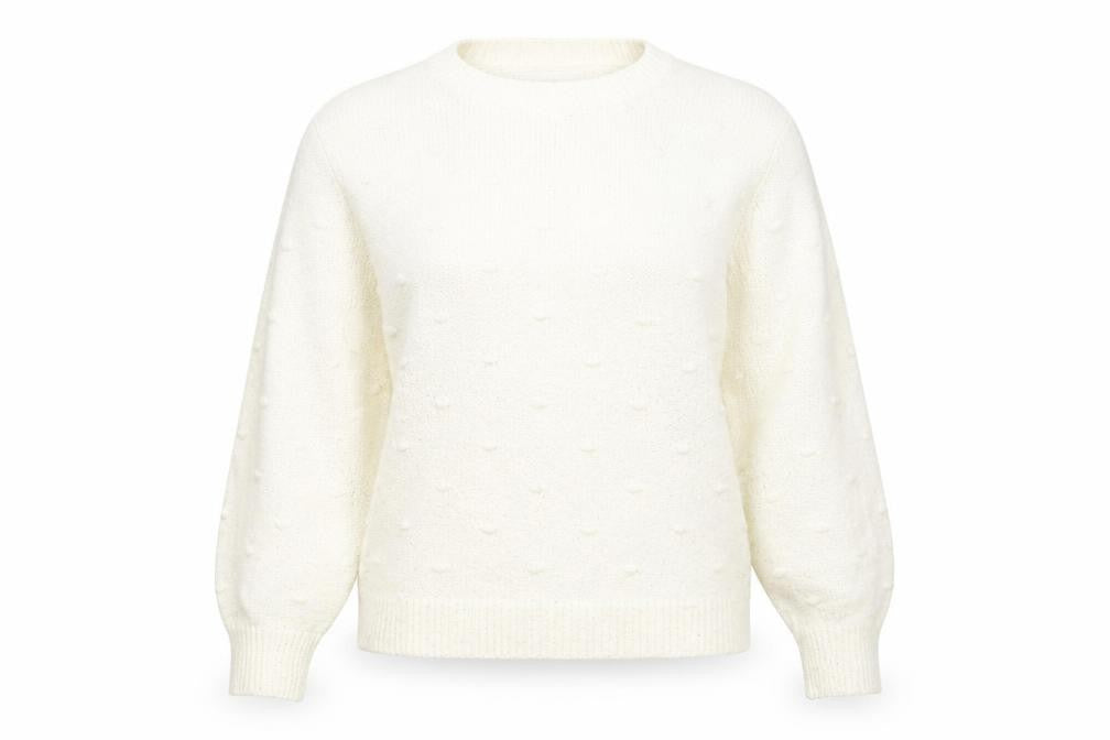 Front view of Marks & Spencer Women's White jumper L