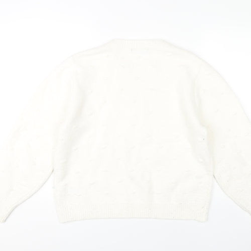 Marks and Spencer Women's White Pullover Jumper L