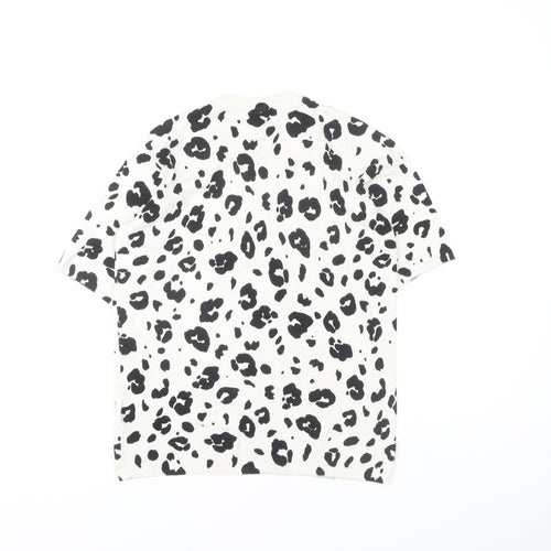 Marks and Spencer Women's M White Animal Print T-Shirt