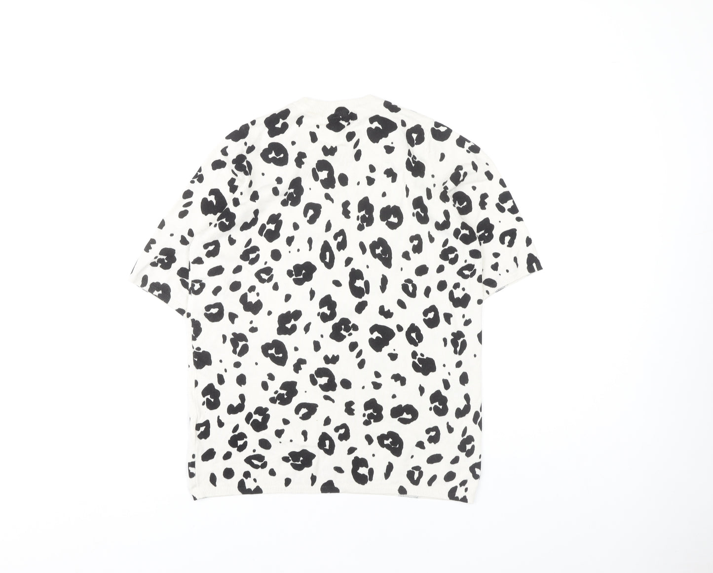 Marks and Spencer Women's M White Animal Print T-Shirt