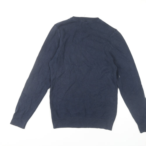 Next Men's Blue Cotton Pullover Jumper Size S