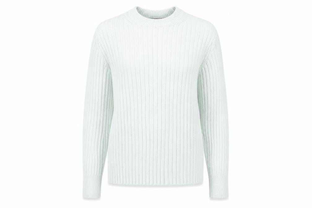 Front view of Marks & Spencer Women's Turquoise jumper, size 10