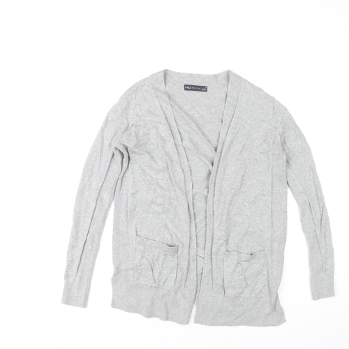 Marks and Spencer Grey Women's Open Front Cardigan, Size 10, Cotton