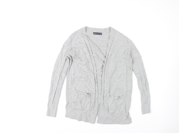 Marks and Spencer Grey Women's Open Front Cardigan, Size 10, Cotton