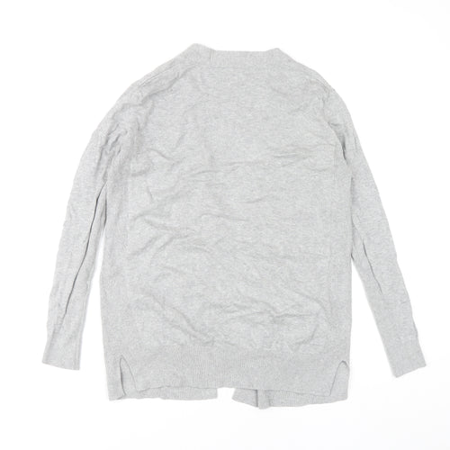 Marks and Spencer Grey Women's Open Front Cardigan, Size 10, Cotton