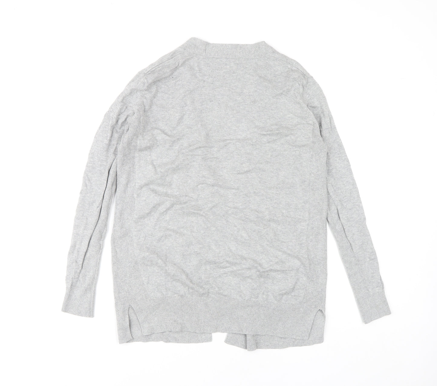 Marks and Spencer Grey Women's Open Front Cardigan, Size 10, Cotton