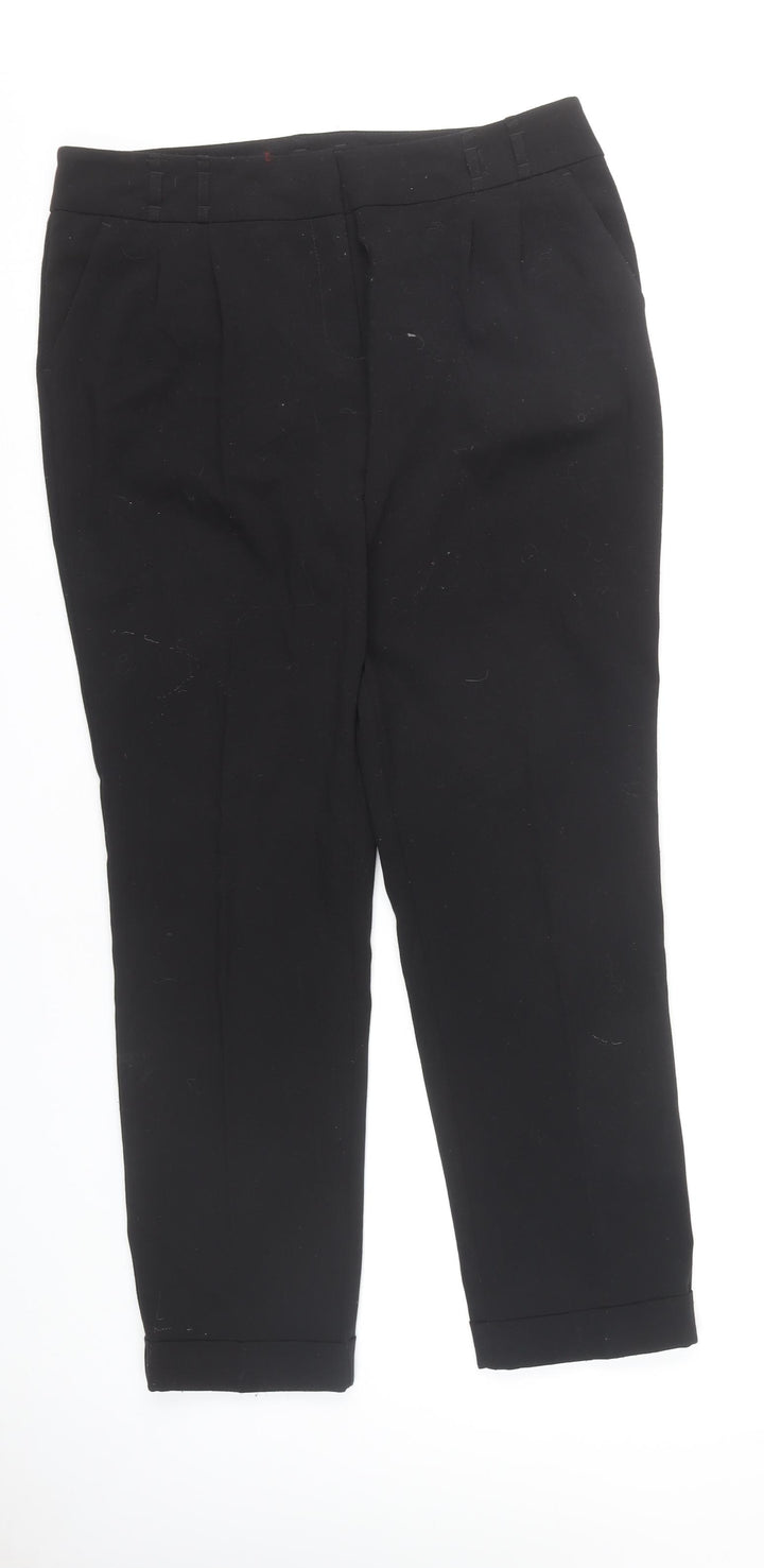 M&Co Women's Black Trousers Size 14, Regular Fit