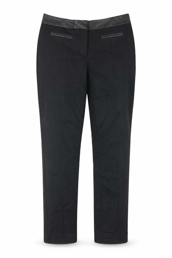 Front view of Next Women's Black Straight-Leg Trousers, size 12