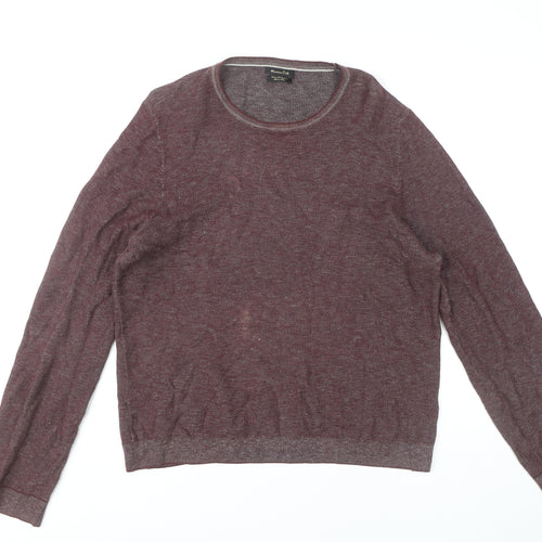 Massimo Dutti Men's Purple L Pullover Jumper