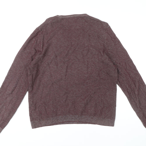Massimo Dutti Men's Purple L Pullover Jumper