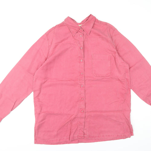 Marks and Spencer Women's Pink Button-Up Shirt UK 16