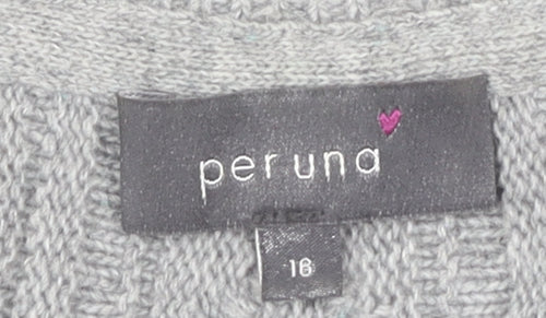 Per Una Women's Grey Jumper Dress Size 16
