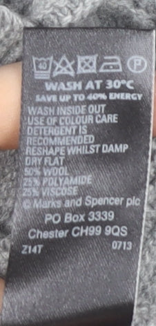 Per Una Women's Grey Jumper Dress Size 16