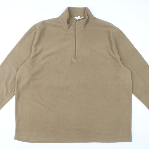 Mountain Warehouse Men's Beige 4XL Fleece Sweatshirt