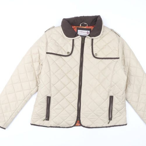 Tayberry Women's Beige Quilted Jacket XL