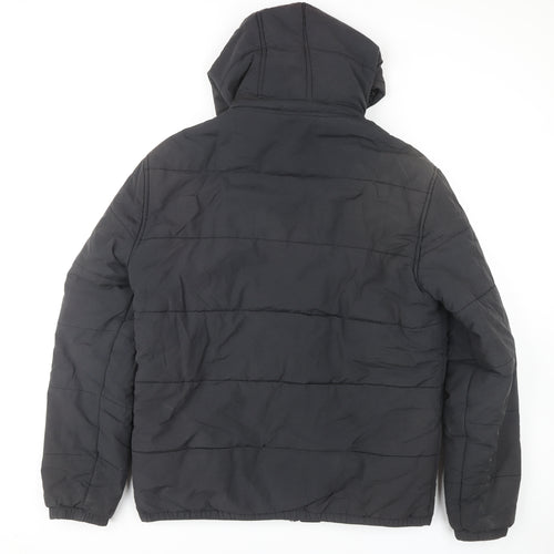 U.S. Polo Assn. Men's Black L Hooded Puffer Jacket