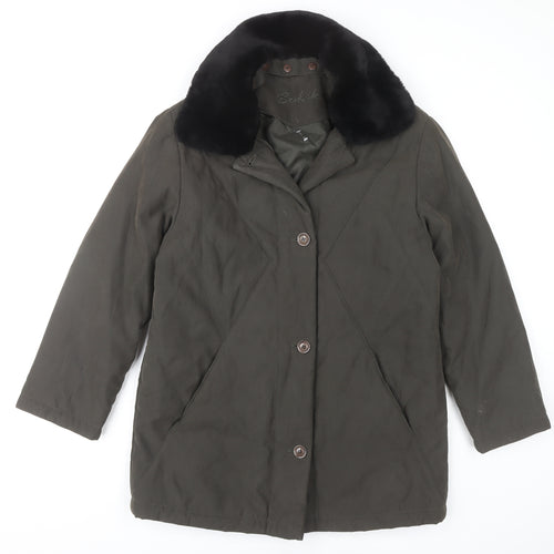 Berkertex Women's Green Mid-Length Coat Size 10-12