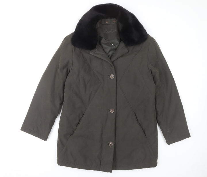 Berkertex Women's Green Mid-Length Coat Size 10-12