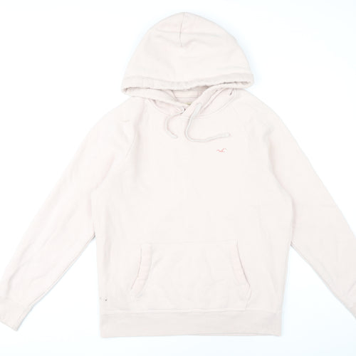 Hollister Women's Beige Hoodie M, 70% Cotton, 30% Polyester