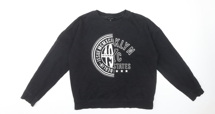 New Look Women's Black Pullover Sweatshirt Size 14