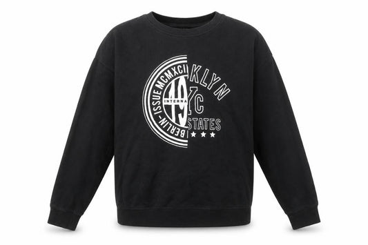 Front view of New Look Women's Black Pullover Sweatshirt, size 14