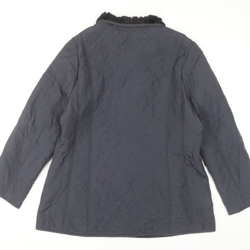 TIGI Women's Black Quilted Coat Size 14