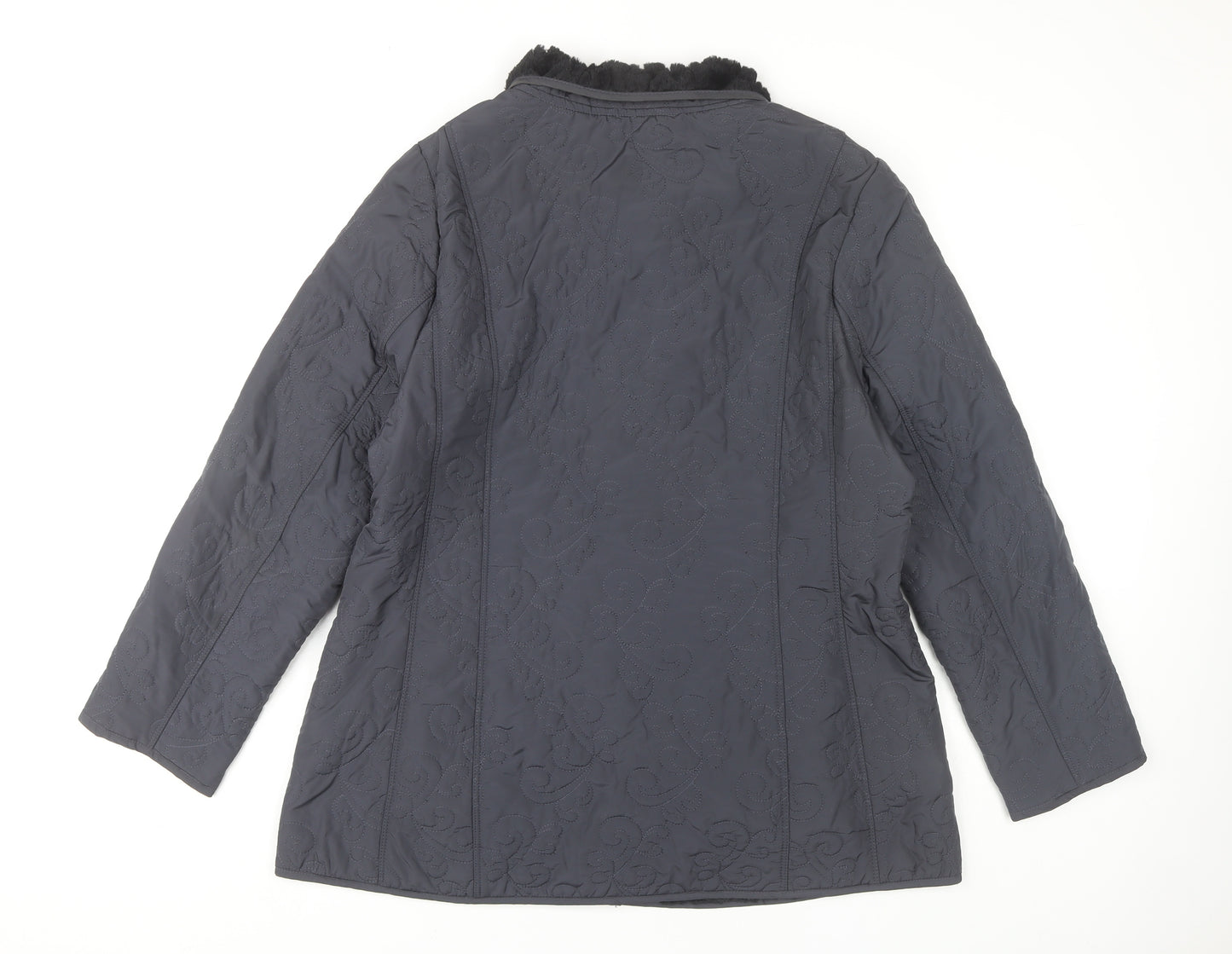 TIGI Women's Black Quilted Coat Size 14