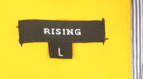 Rising Women's Yellow Rain Coat L Hooded Waterproof