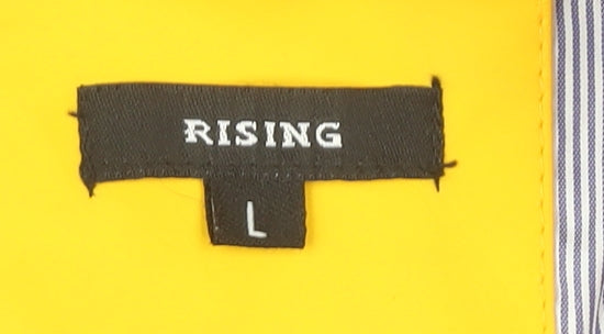 Rising Women's Yellow Rain Coat L Hooded Waterproof