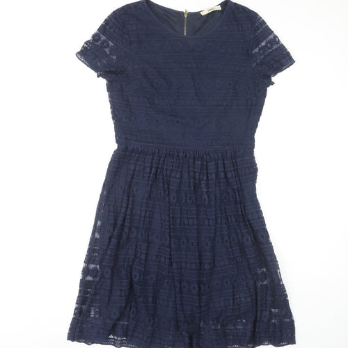 Oasis Women's Blue A-Line Dress, Size S, Casual Lace