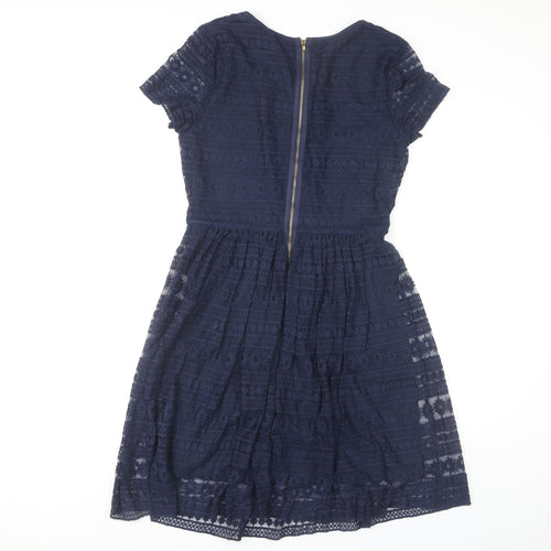 Oasis Women's Blue A-Line Dress, Size S, Casual Lace