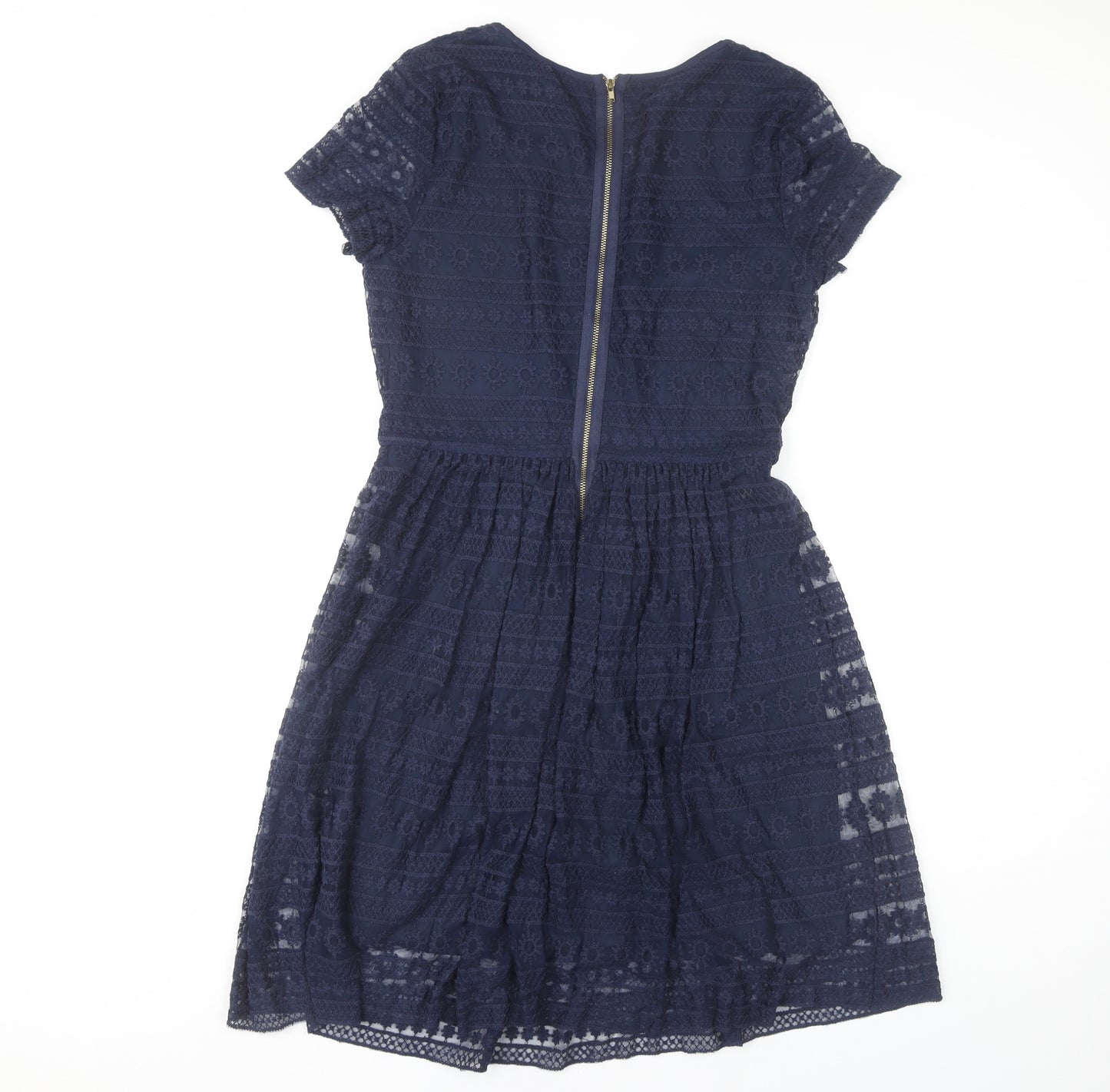 Oasis Women's Blue A-Line Dress, Size S, Casual Lace
